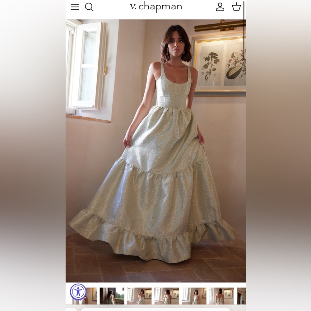 V Chapman - The Avery Dress in Sage Duchess